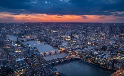 Image of London at sunset
