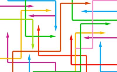 Supply chain arrows in multiple colours over different directions supply chain concept © Gerd Altmann - Pixabay