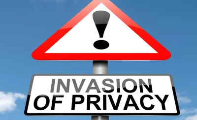 Invasion of privacy warning.