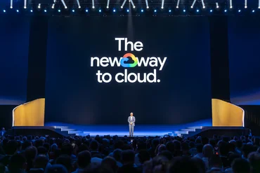 an image of Google Cloud CEO Thomas Kurian on stage at Next '26