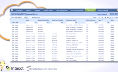 intacct reporting