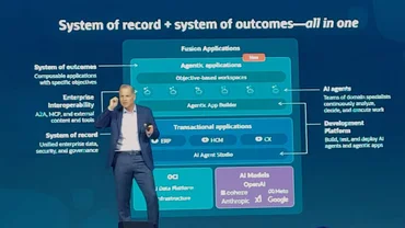 Oracle's Chris Leone speaks at Oracle AI World NYC