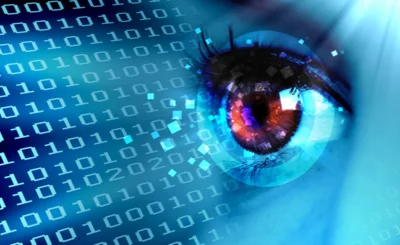 Stream of digital data with a human eye © Sergey Nivens - Shutterstock