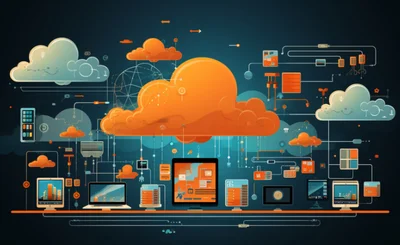 Cloud Computing Network Illustration © luthfil aziman effendi - Canva