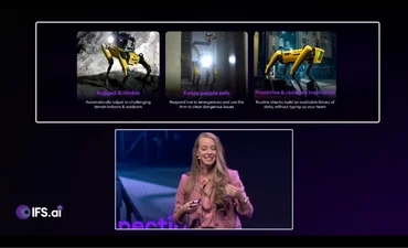 Screenshot from IFS Unleashed of Boston Dynamics session