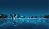 Blocks of data that look like buildings in blue. 