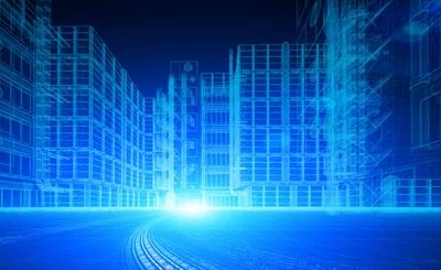 code leading to blocks of data that look like buildings