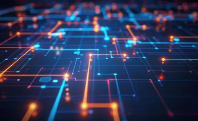 Glowing digital network connections © nundigital - Canva