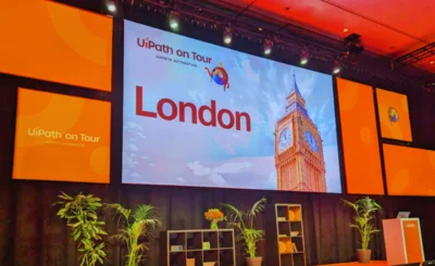 Stage at UiPath on Tour London 2025 © author